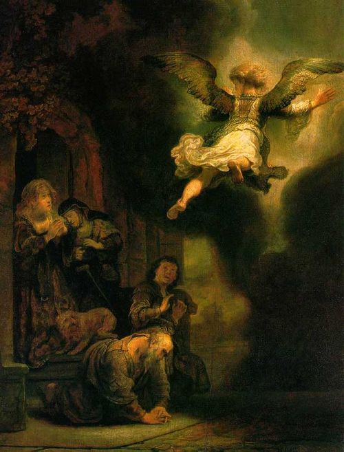THE ANGEL RAPHAEL LEAVING THE FAMILY OF TOBIT The Louvre, Paris